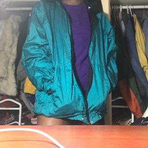 Blue/Green windbreaker